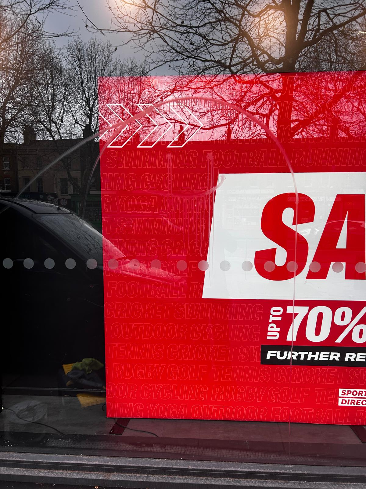 Commercial shopfront before and after exterior cleaning, before